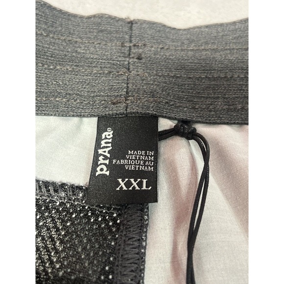 prAna Shorts Mens XXL Charcoal Gray Striped Slope Short Outdoors Hiking Stretch - Picture 3 of 11